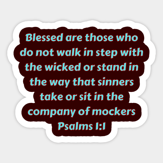 Bible Verse Psalms 1:1 Sticker by Prayingwarrior